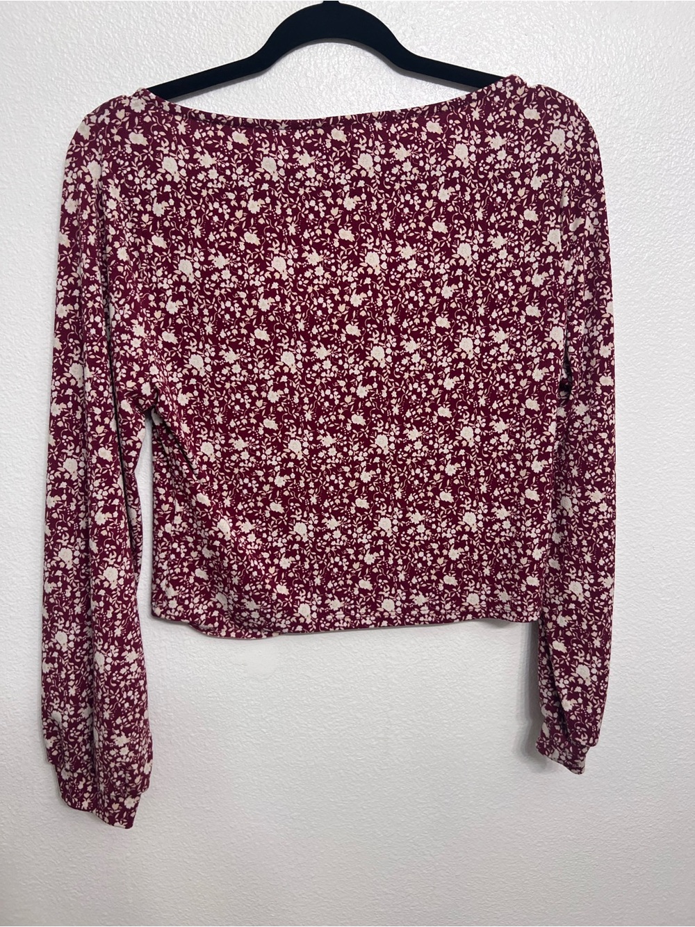 Lush Maroon Floral Blouse - Picture 2 of 7